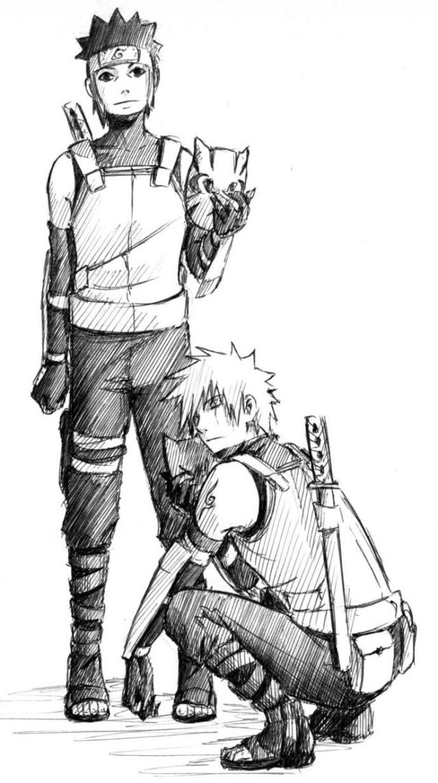 ANBU Kakashi and Yamato cute Males